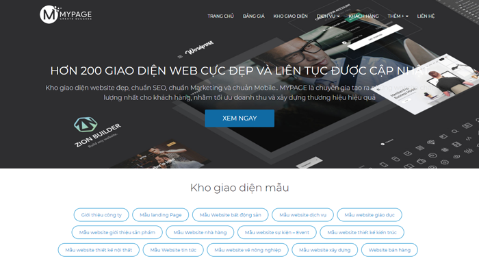 Kho Giao Dien Website Mypage