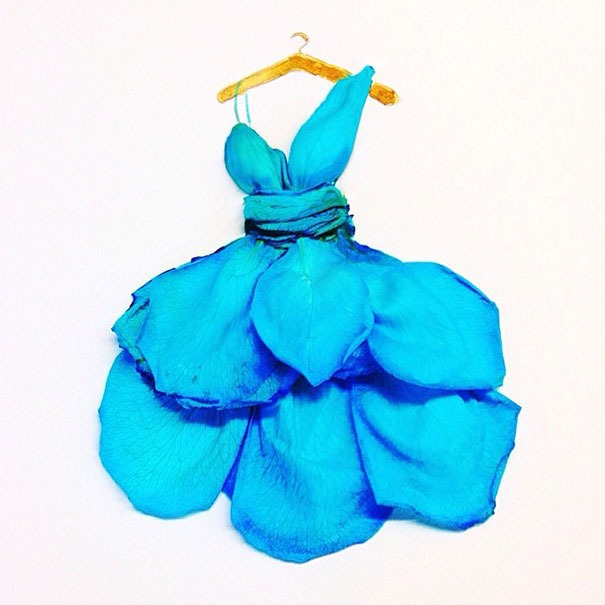 Fashion Illustrator Turns Flower Petals Into Gorgeous Gowns