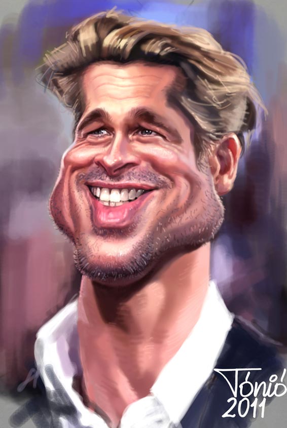 Brad Pitt Par Toniokarikatura