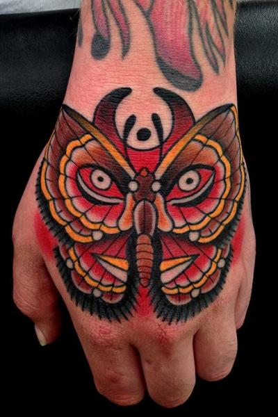 Tattoo Hand Old School Moth